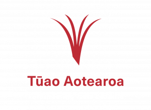 2_Tūao Aotearoa_Stacked logo_Red and white